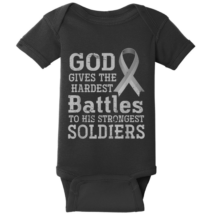 Lung Cancer Fighter Christian Lung Cancer Awareness Baby Bodysuit