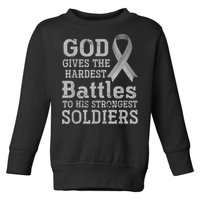 Lung Cancer Fighter Christian Lung Cancer Awareness Toddler Sweatshirt