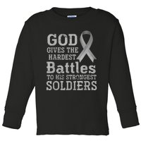 Lung Cancer Fighter Christian Lung Cancer Awareness Toddler Long Sleeve Shirt