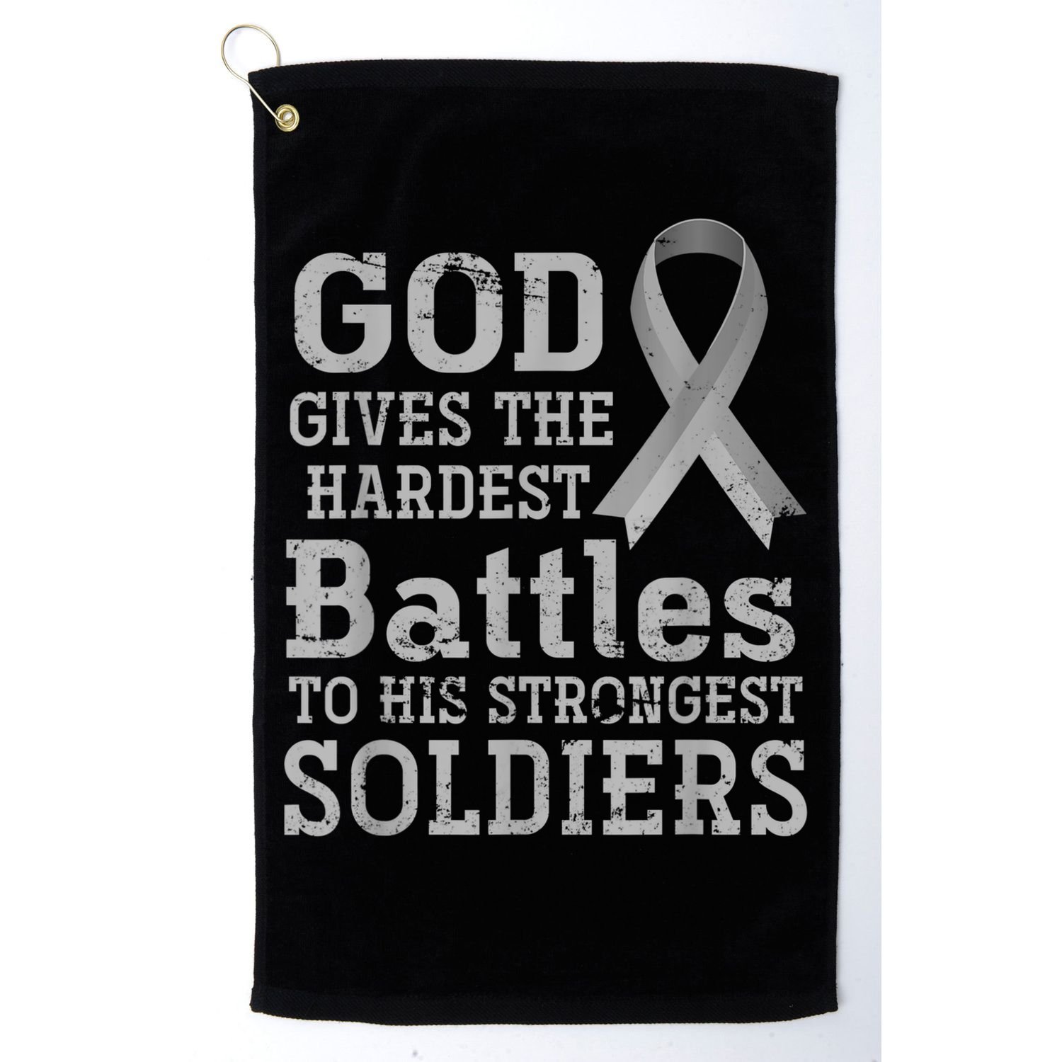 Lung Cancer Fighter Christian Lung Cancer Awareness Golf Towel