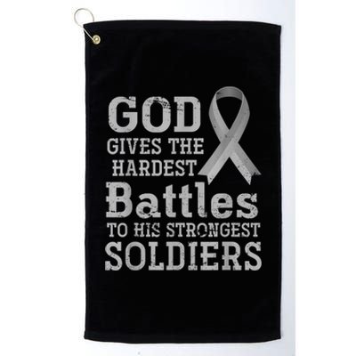 Lung Cancer Fighter Christian Lung Cancer Awareness Platinum Collection Golf Towel