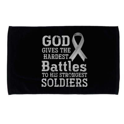 Lung Cancer Fighter Christian Lung Cancer Awareness Microfiber Hand Towel