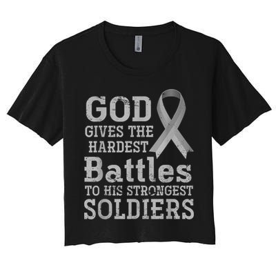 Lung Cancer Fighter Christian Lung Cancer Awareness Crop Top