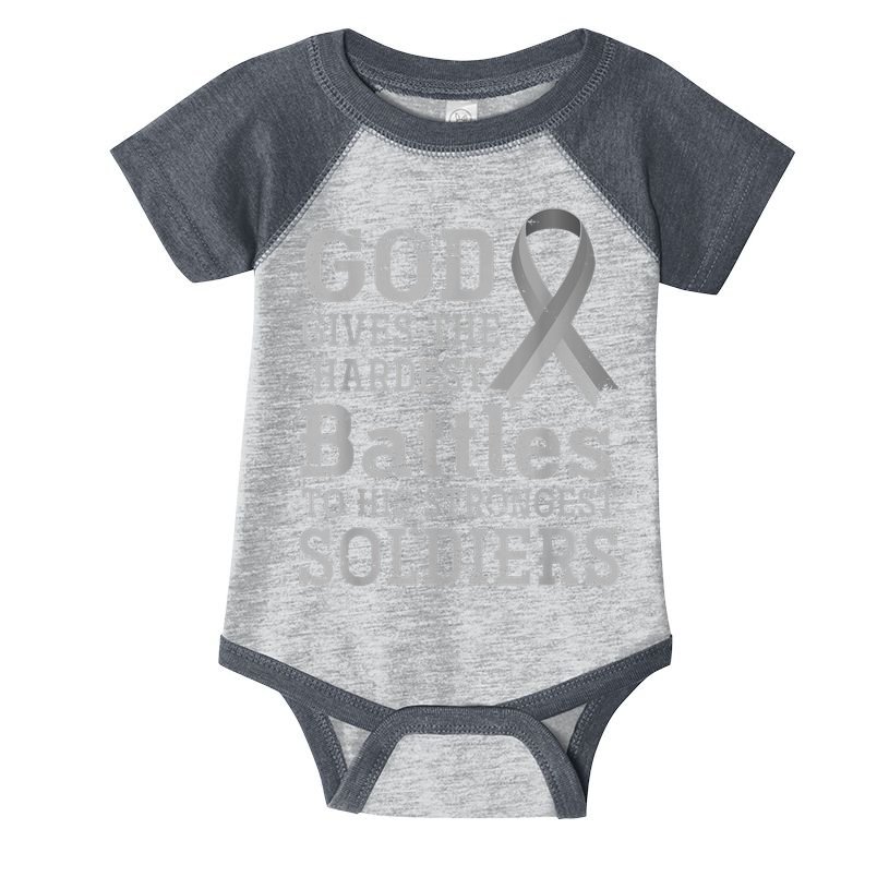 Lung Cancer Fighter Christian Lung Cancer Awareness Infant Baby Jersey Bodysuit