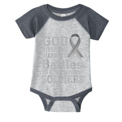 Lung Cancer Fighter Christian Lung Cancer Awareness Infant Baby Jersey Bodysuit