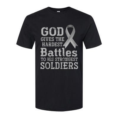 Lung Cancer Fighter Christian Lung Cancer Awareness Softstyle CVC T-Shirt