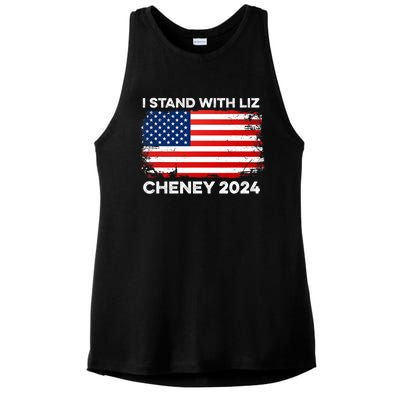 Liz Cheney For President Gop 2024 Election Vote Usa America Ladies PosiCharge Tri-Blend Wicking Tank