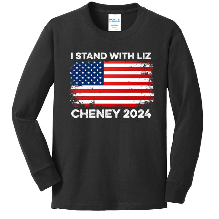 Liz Cheney For President Gop 2024 Election Vote Usa America Kids Long Sleeve Shirt