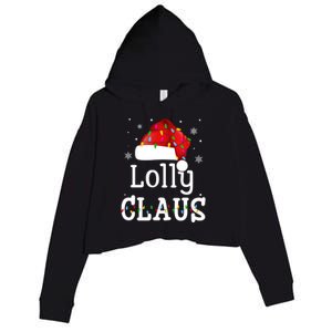 Lolly Claus Funny Holiday Matching Pajamas Xmas Party Gift Crop Fleece Hoodie