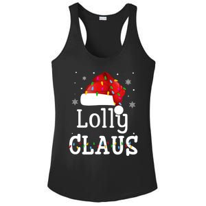 Lolly Claus Funny Holiday Matching Pajamas Xmas Party Gift Ladies PosiCharge Competitor Racerback Tank