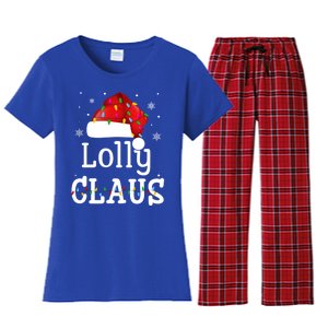 Lolly Claus Funny Holiday Matching Pajamas Xmas Party Gift Women's Flannel Pajama Set