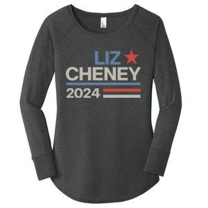 Liz Cheney For President 2024 USA Women's Perfect Tri Tunic Long Sleeve Shirt