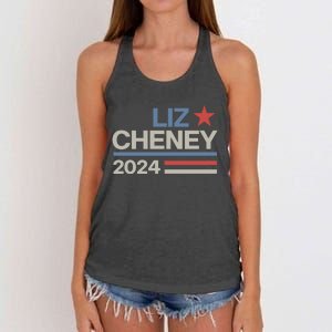 Liz Cheney For President 2024 USA Women's Knotted Racerback Tank