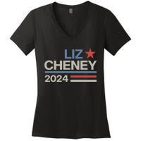 Liz Cheney For President 2024 USA Women's V-Neck T-Shirt