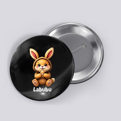 Labubu Cute Funny Monsters Brown Labubu Button