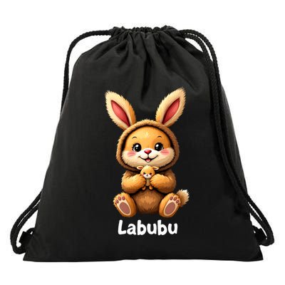 Labubu Cute Funny Monsters Brown Labubu Drawstring Bag