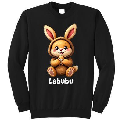 Labubu Cute Funny Monsters Brown Labubu Tall Sweatshirt