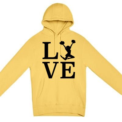 Love Cheer For Lover Cheerleader Premium Pullover Hoodie