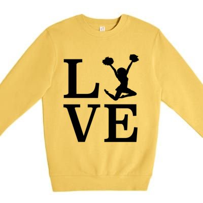 Love Cheer For Lover Cheerleader Premium Crewneck Sweatshirt