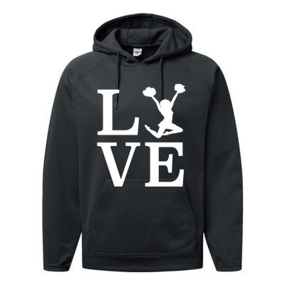 Love Cheer For Lover Cheerleader Performance Fleece Hoodie