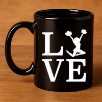 Love Cheer For Lover Cheerleader 11oz C Handle Ceramic Mug