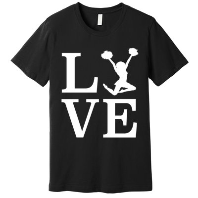 Love Cheer For Lover Cheerleader Premium T-Shirt