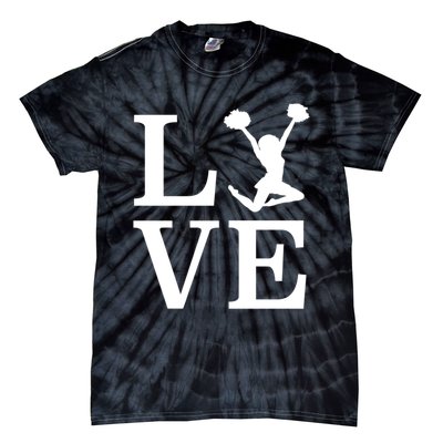 Love Cheer For Lover Cheerleader Tie-Dye T-Shirt