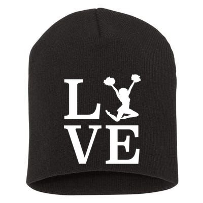 Love Cheer For Lover Cheerleader Short Acrylic Beanie