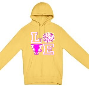 Love Cheer For N Cheerleader Gift Premium Pullover Hoodie