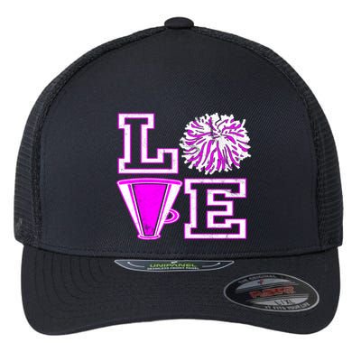 Love Cheer For N Cheerleader Gift Flexfit Unipanel Trucker Cap