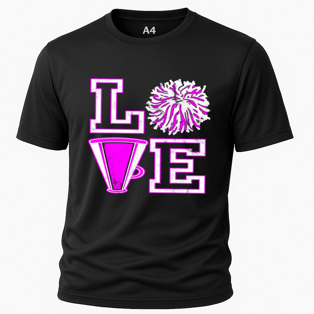 Love Cheer For N Cheerleader Gift Cooling Performance Crew T-Shirt