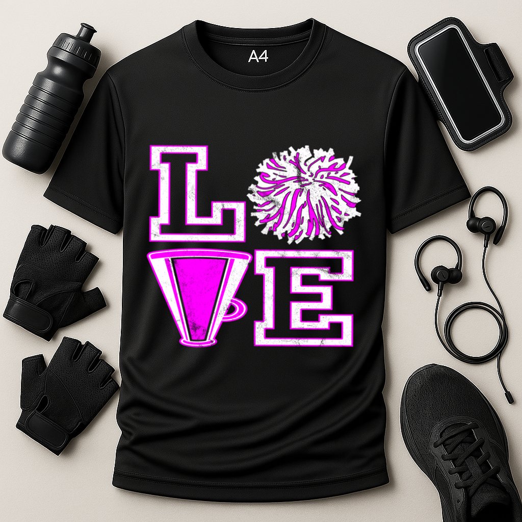 Love Cheer For N Cheerleader Gift Cooling Performance Crew T-Shirt
