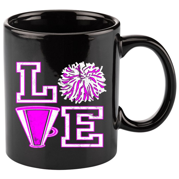 Love Cheer For N Cheerleader Gift 11oz C Handle Ceramic Mug