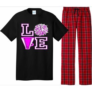 Love Cheer For N Cheerleader Gift Pajama Set