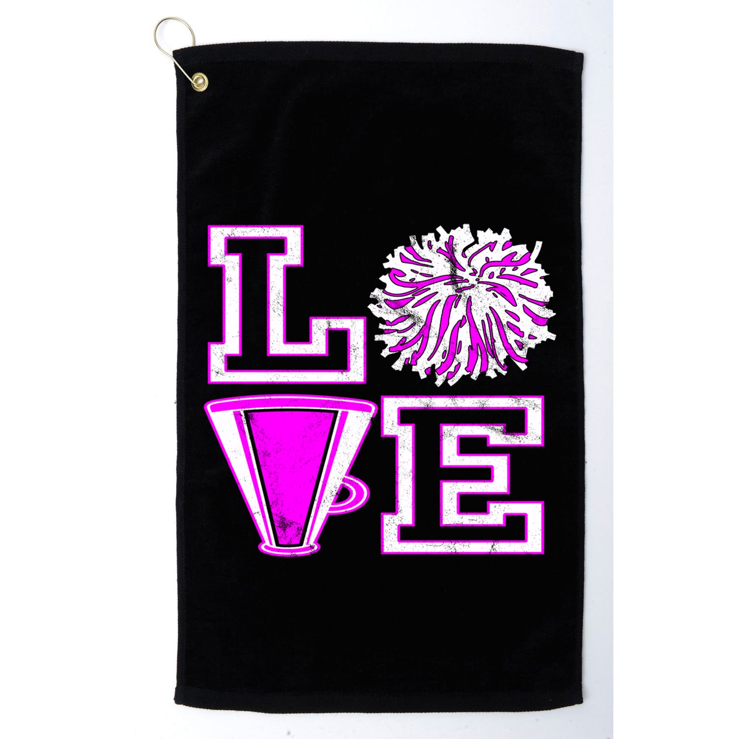 Love Cheer For N Cheerleader Gift Golf Towel