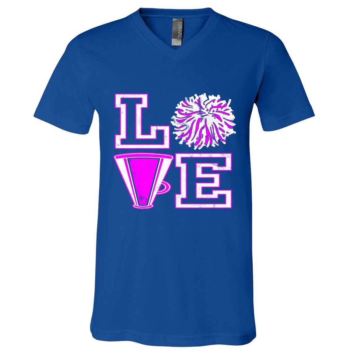 Love Cheer For N Cheerleader Gift V-Neck T-Shirt