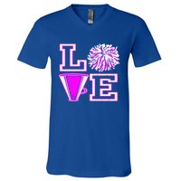 Love Cheer For N Cheerleader Gift V-Neck T-Shirt