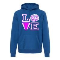 Love Cheer For N Cheerleader Gift Premium Hoodie