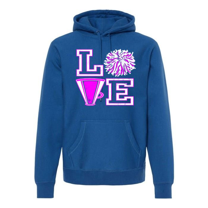 Love Cheer For N Cheerleader Gift Premium Hoodie