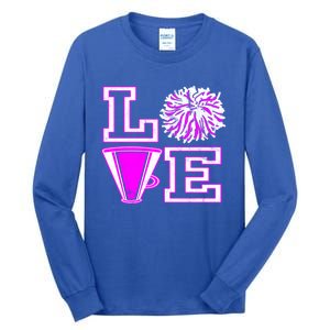 Love Cheer For N Cheerleader Gift Tall Long Sleeve T-Shirt