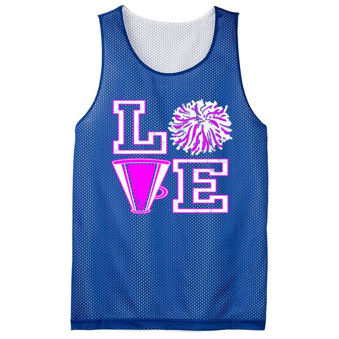 Love Cheer For N Cheerleader Gift Mesh Reversible Basketball Jersey Tank