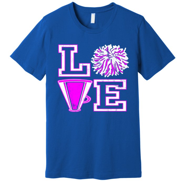 Love Cheer For N Cheerleader Gift Premium T-Shirt