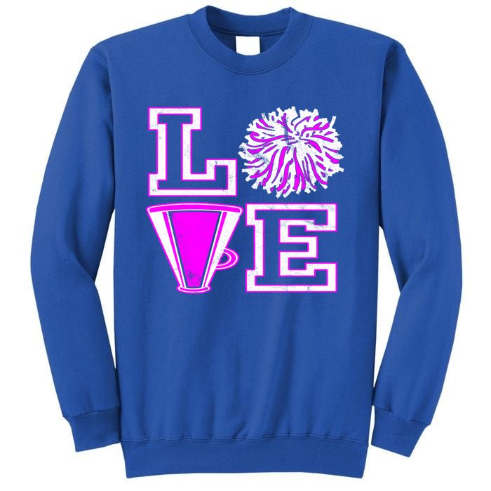 Love Cheer For N Cheerleader Gift Tall Sweatshirt