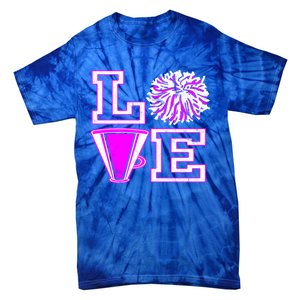 Love Cheer For N Cheerleader Gift Tie-Dye T-Shirt