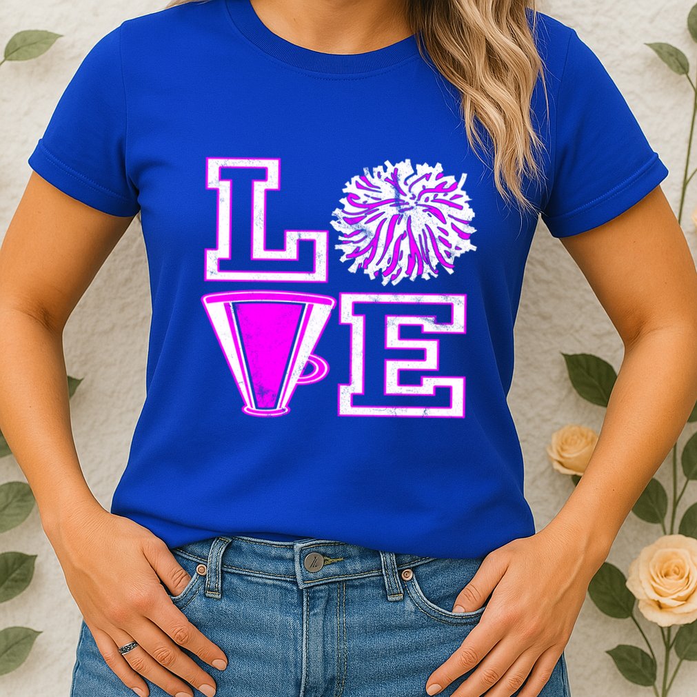 Love Cheer For N Cheerleader Gift Womens T-Shirt