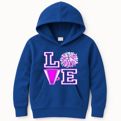 Love Cheer For N Cheerleader Gift Kids Hoodie