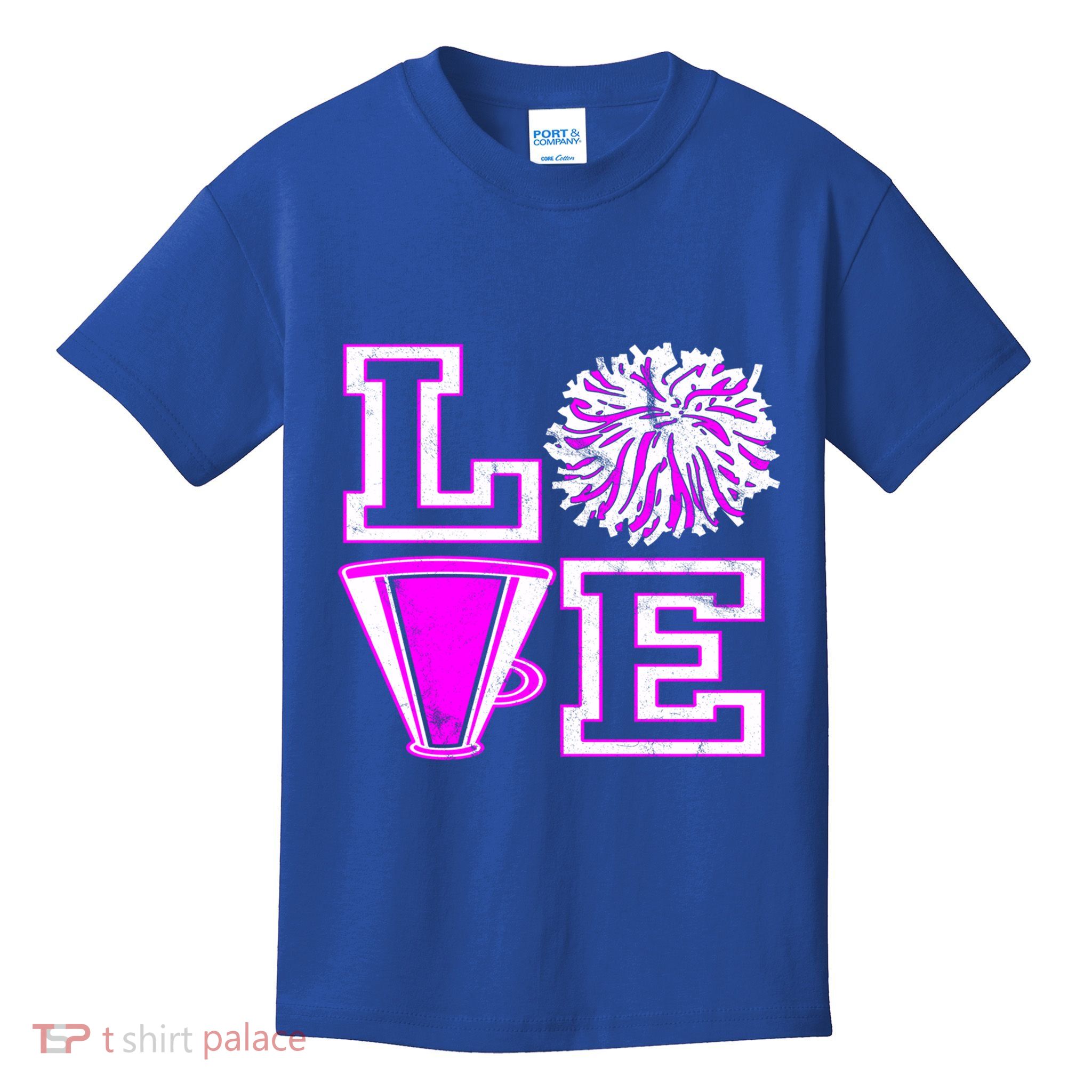 Love Cheer For N Cheerleader Gift Kids T-Shirt