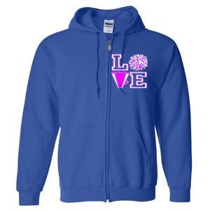 Love Cheer For N Cheerleader Gift Full Zip Hoodie