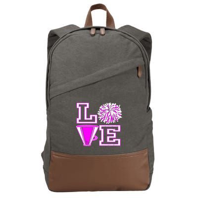 Love Cheer For N Cheerleader Gift Cotton Canvas Backpack