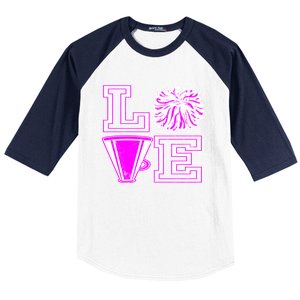 Love Cheer For N Cheerleader Gift Baseball Sleeve Shirt